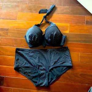 Black and gold swimsuit